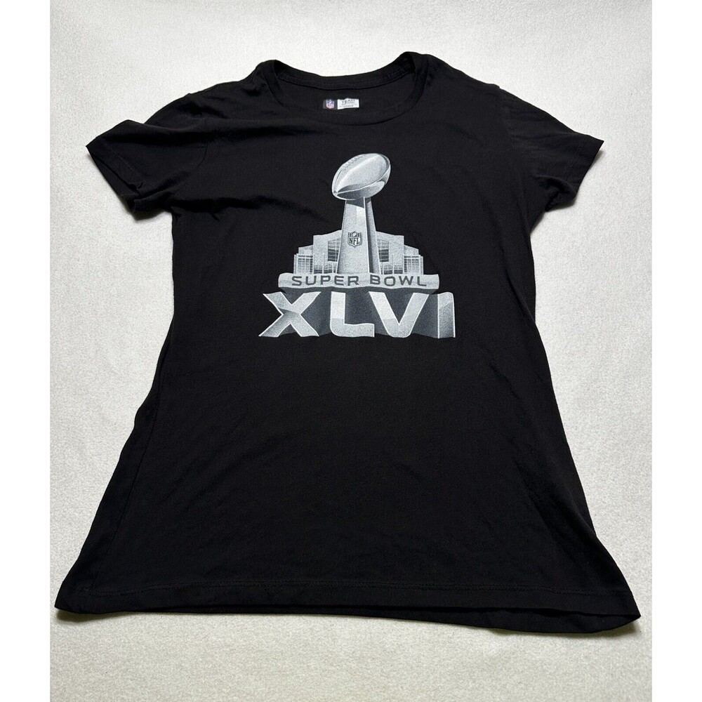 Super Bowl XLVI NFL Team Apparel Black Football  Women’s Size Medium
